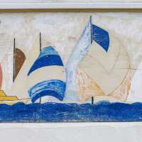 Sommer Mood Grafitti-Segelboot (1)